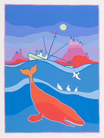 Floating Gulls par Ted Harrison