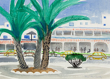 Hammamet Street Tunisia par Doris Jean McCarthy