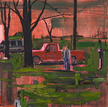 Untitled (Parked Truck Conversation) par Kim Dorland