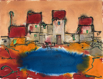 House with Red Roofs by Paul Vanier Beaulieu