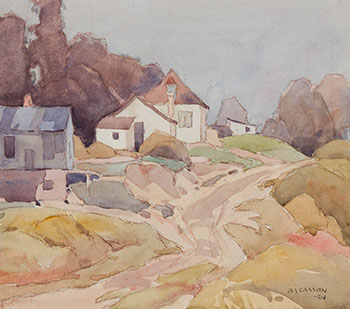 Untitled (Hillside Houses) by Alfred Joseph (A.J.) Casson