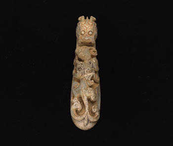 A Large Chinese Calcified Jade 'Dragon' Belthook, Republican Period by  Chinese Art