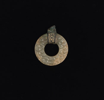 A Small Chinese Mottled Jade Disc, Bi, Han Dynasty by  Chinese Art