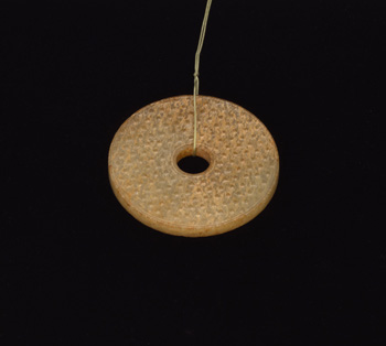 A Chinese Mottled Celadon Jade Disc, Bi, Probably Eastern Han Dynasty par  Chinese Art