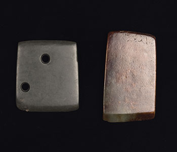 Two Chinese Jade Axe Heads, Neolithic Period par  Chinese Art