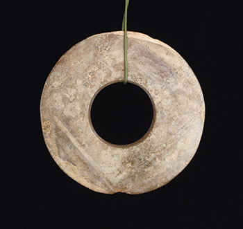 A Large Chinese Mottled Jade Disc, Bi, Shang Dynasty by  Chinese Art