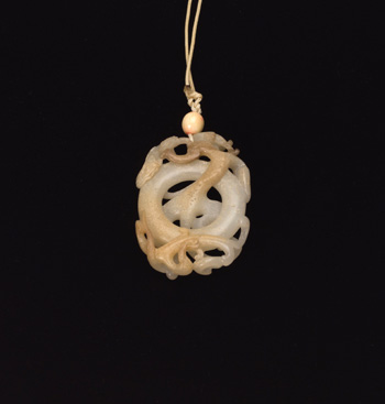 A Chinese Archaistic White Jade 'Dragon' Pendant, 18th/19th Century by  Chinese Art