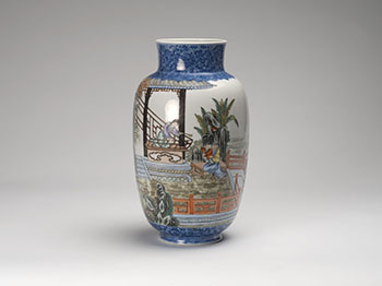 A Chinese Famille Rose 'Figural' Lantern Vase, Qianlong Mark, Republican Period par  Chinese Art