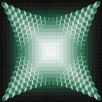 Structure cristalline V-O by Jean-Pierre (Yvaral) Vasarely