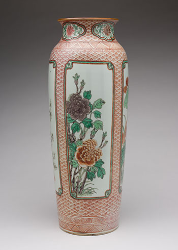 A Chinese Famille Verte Transitional-Style 'Floral' Sleeve Vase, Late Qing Dynasty by  Chinese Art