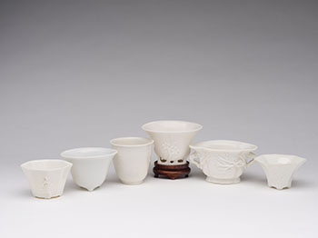 A Group of Chinese Blanc-de-Chine Cups, 18th/19th Century by  Chinese Art