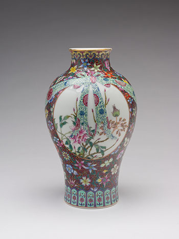 A Chinese Famille Rose Floral ‘Baofu’ Vase, Qianlong Mark, Republican Period by  Chinese Art