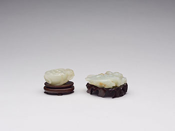 Two Chinese White Jade Fruit Form Carvings, 19th Century par  Chinese Art