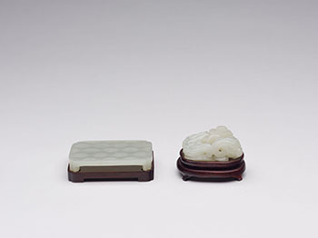 	Two Chinese White Jade Carvings, 19th Century by  Chinese Art