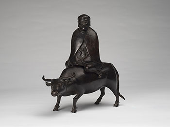 A Japanese Bronze 'Traveler and Ox' Censer, Meiji Period, 19th Century par  Japanese Art