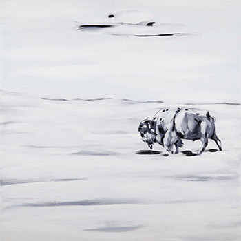 Bison Abstract III par Adrian Stimson