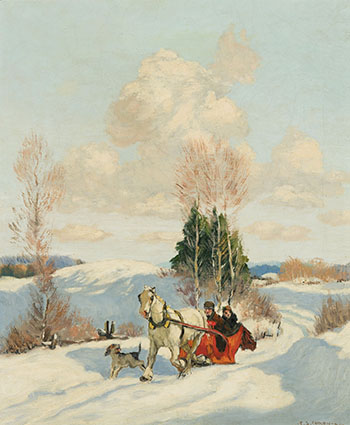 The Red Sleigh by Frederick Simpson Coburn