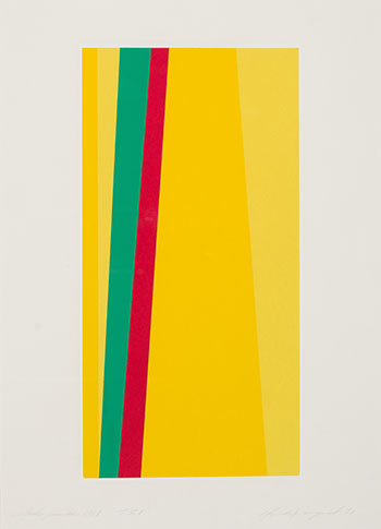Verticales jaunes 1958 par Claude Tousignant