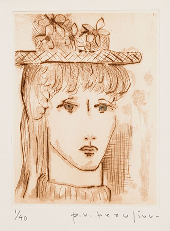 Femme au chapeau by Paul Vanier Beaulieu