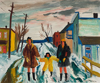 Figures on a Winter Street par Henri Leopold Masson