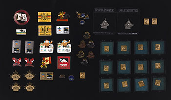 Collection of assorted pins by Hudson's Bay Company 