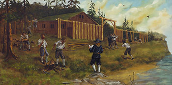 Untitled (Building Fort Charles, Shelter Through Winter) (#0614) by Kuba Bryzgalski