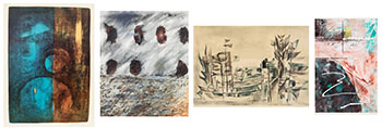 Four Abstracts (#339, 513, 378, 713) by  Various Artists