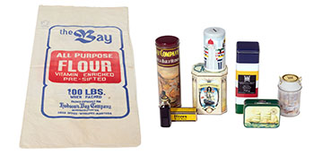 Collection of Vintage Tins and Food Packaging by Hudson's Bay Company 