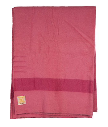 HBC Point Blanket, 4 point, Unseparated pair, Rose (#0971) by Hudson's Bay Company 