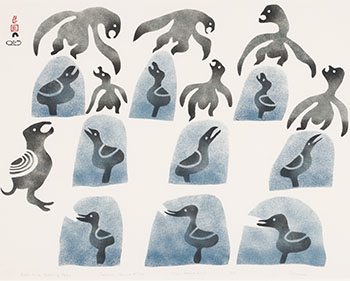 Mother Birds Protecting Eggs (0451) by Pitseolak Ashoona