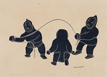 Skipping (0345) by Agnes Nanogak Goose