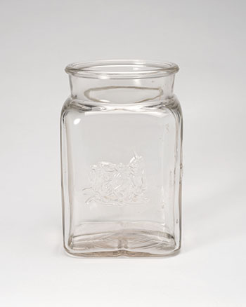 Glass Canister with Hudson Bay, Beaver, Fleur de Lys and Crest (155) by Hudson's Bay Company 