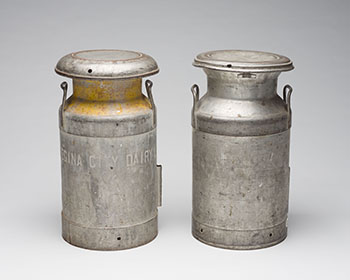 (VAN) Two Vintage Dairy Jugs by Hudson's Bay Company 