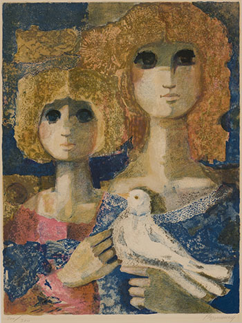 Untitled (Women with Dove) (0175) by Jordi Pla Domenech