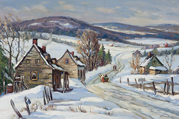 Winter in the Laurentians, St. Sauveur par Joseph Giunta