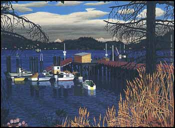 Crofton Wharf by Edward John (E.J.) Hughes