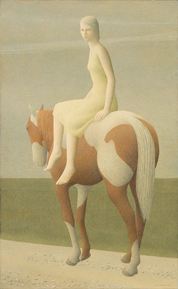 Girl on Piebald Horse par Alexander Colville