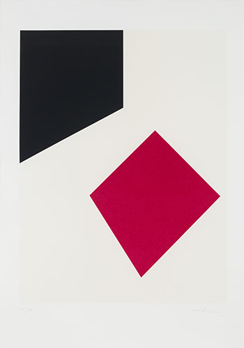 Sans titre (black and red) by Guido Molinari