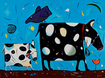 Two Cows by Valeria Emets