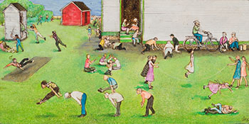 School Yard Games par William Kurelek