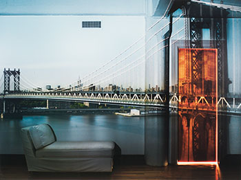 Camera Obscura: View of the Manhattan Bridge - April 30th / Afternoon 2010 by Abelardo Morell