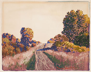 October Road by Frank Hans (Franz) Johnston