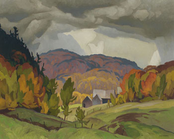 Farm on the Kilmer Road, Quebec par Alfred Joseph (A.J.) Casson