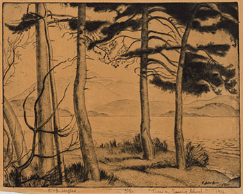 Trees on Savary Island par Edward John (E.J.) Hughes