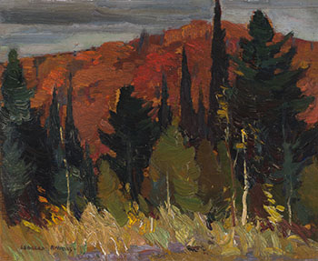 Autumn Hill / Gathering Hay (verso) par Frank Leonard Brooks