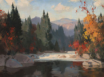 Autumn Day on the Moulet River, Que. by John Eric Benson Riordon