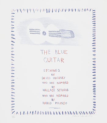 The Blue Guitar, Frontispiece for Blue Guitar Portfolio by David Hockney