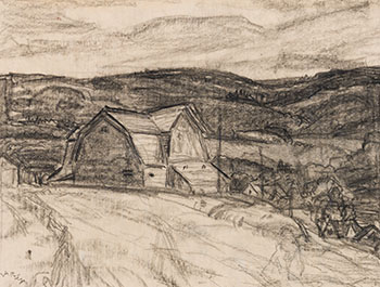 Barns, Whycocomagh, Cape Breton Island by Frederick Horsman Varley