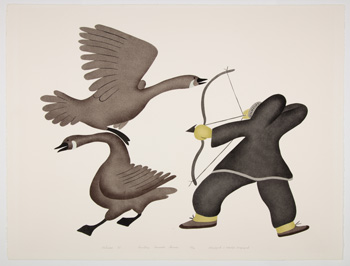 Hunting Canada Geese par Agnes Nanogak Goose
