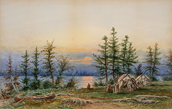 Camp on Chemong Lake par Frederick Arthur Verner